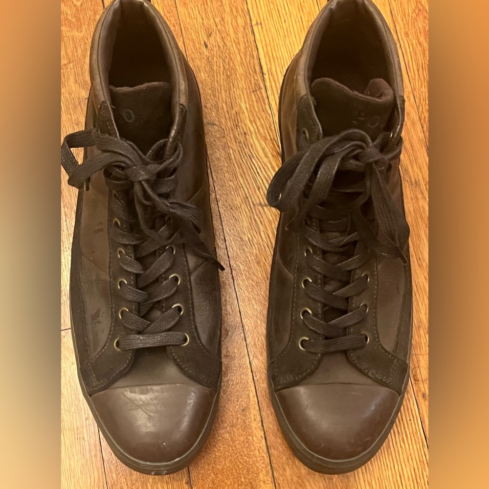 Polo brown leather with suede sneaker boots